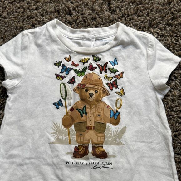 Polo Bear Ralph Lauren Size 18 Months White Dress - Picture 2 of 6